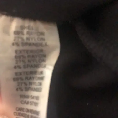 Karl Lagerfeld Black Ponte Knit Pull On Slim Pant Sz M Stretch Fall Wardrobe