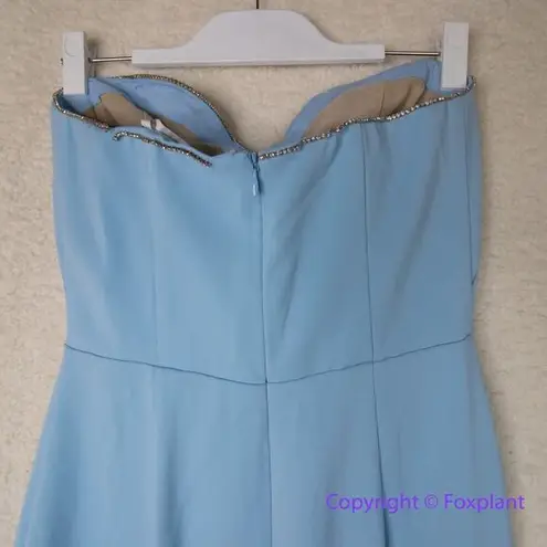 Monique Lhuillier ML Strapless Sweetheart Dress blue, size 4