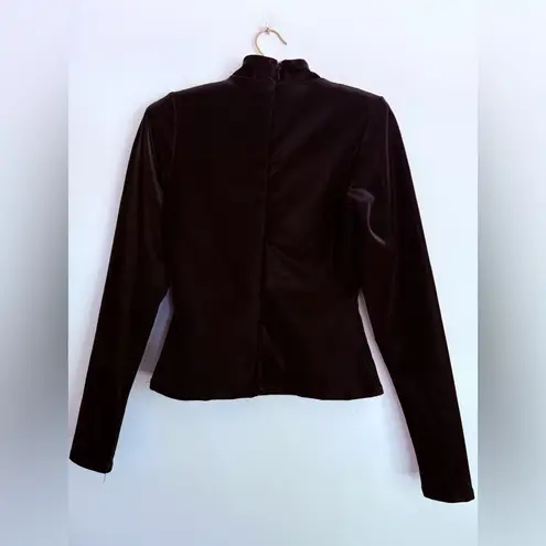 Naked Wardrobe Liquid Suede Mock Turtleneck Long Sleeve Compression Top NWT SZ M