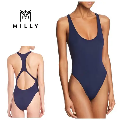 Milly New. Cabana navy one piece swimsuit.