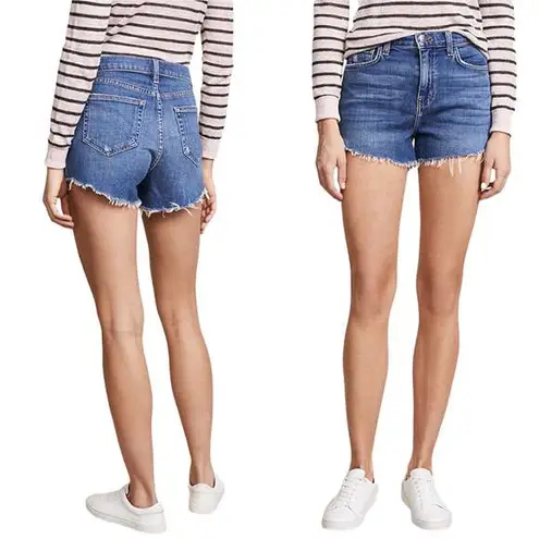 L'Agence  Ryland Jean Shorts High Rise Cut Off Denim Authentique Revolve 30 NWT