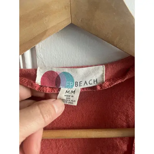 FP Beach sleeveless dress size coral, red med
