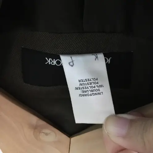 Jones New York  100% silk Jacket Blazer button‎ down Brown Womens Size 6 Work thumbnail 2