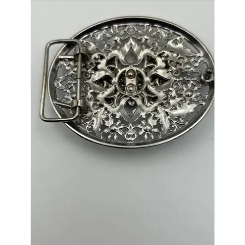 Vintage Filigree Rhinestone Belt Buckle