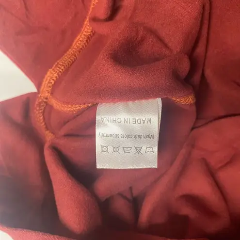 RUBZOOF Women’s Oversized Sweatshirt Orange Size Small Long Cuffed Sleeves New