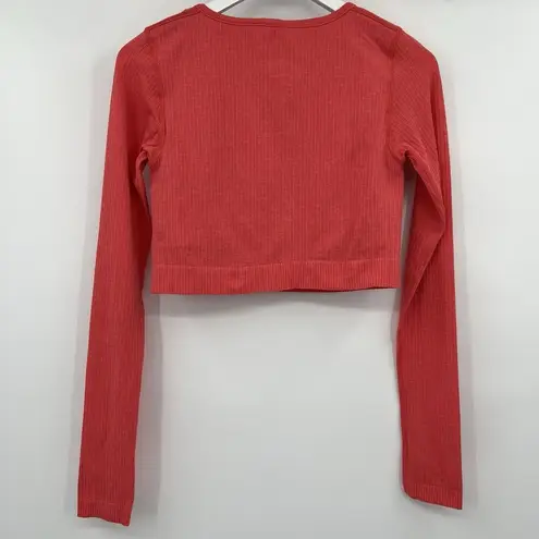 Lululemon  Ebb to Street Long Sleeve Top Pale Raspberry Cropped Padded Size 8