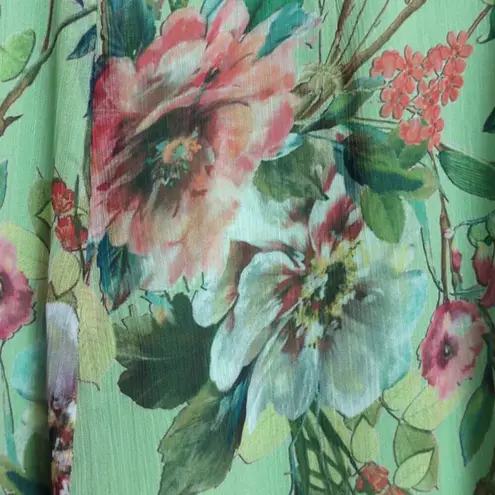 Jay Godfrey Lydia Romper Strapless Green Floral Sweetheart Neckline Chiffon 4