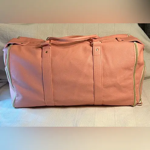 Luhxe Pink Leather Duffel Bag/Garment Bag