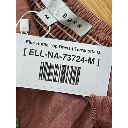 Baltic Born Ellie Ruffle Top Dress Medium Terracotta Mauve NEW Casual Pockets
