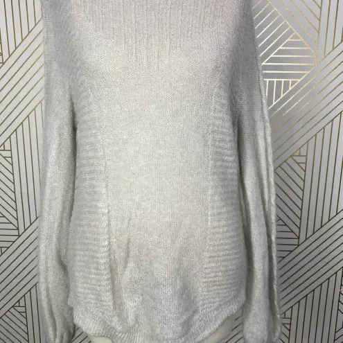 Sundance Catalog Wool Mohair Knit Beige Ribbed Sweater Size US Large