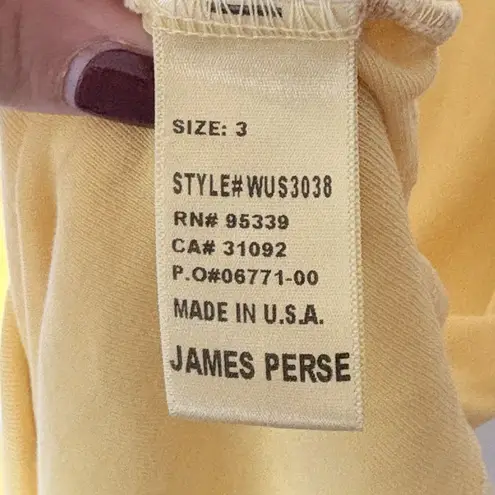 James Perse Supima Cotton Layering Tank Top Butter Yellow Sz 3 Large Minimalist