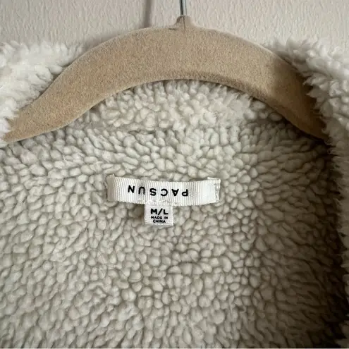 PacSun  LA Rams Denim Sherpa Jacket Size Medium/Large - Image 8