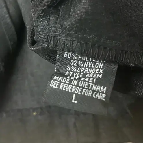 SNAP womens Black Tulip Teired Mini Bodycon Strapless Dress LBD L Holiday HOCO Size L