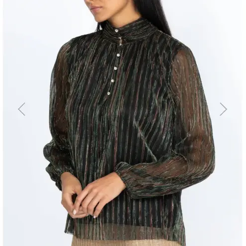 Johnny Was Johnny‎ Was Forever Young Sexy Sheer Metallic Blouse size 2X