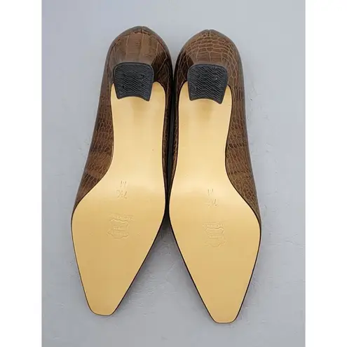Margaret Jerrold Heels Pumps 1980's S 7.5 Crocodile Leather Spain NWOB Vintage Size undefined