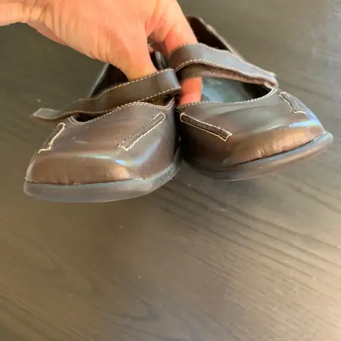 Aerosoles Brown Leather Mary Jane Heels Size 9M Square Toe Pumps