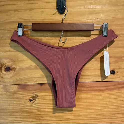 Somerfield Swim Reethi High Cut Cheeky Ribbed Bikini Bottom in Bloom Large NWT