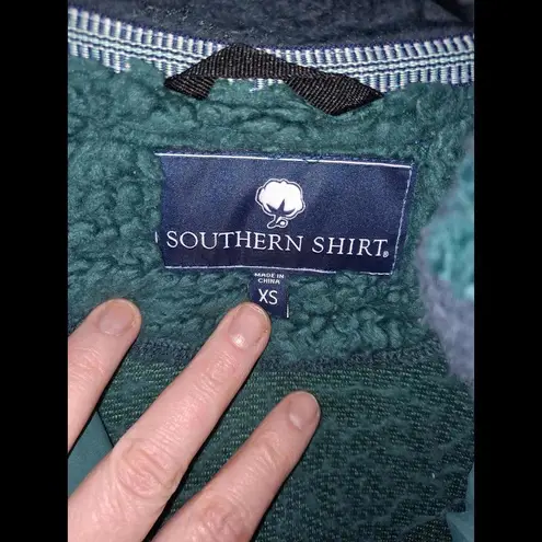 Southern Shirt  Fleece Full Zip Blue/Green Jacket Size XS