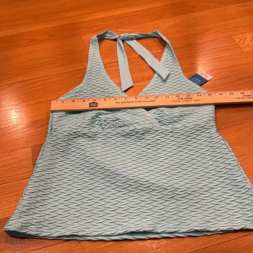 Lands' End NWT  women’s blue tankini swim top size smalll 6-8 . - Image 2
