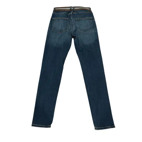Veronica Beard TUCKERNUCK KATE HIGH RISE SKINNY SHIMMER WAIST Blue Denim Jeans