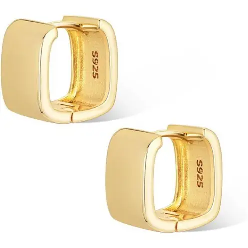 Chunky Gold Square Hoop Earrings For Women