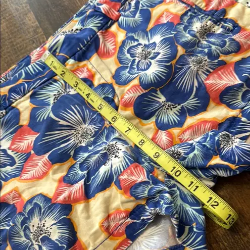 STYLUS Tropical Floral Print Shorts Size 10 Blue