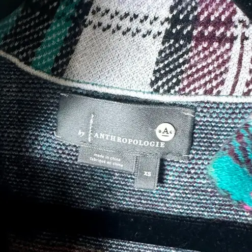 Anthropologie Plaid Knit Cropped Blazer Size XS