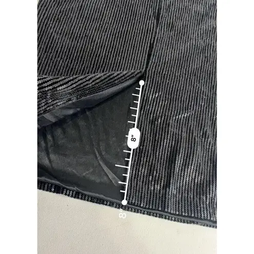 Everleigh black sequin midi pencil skirt Size M