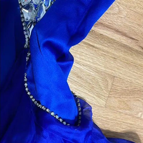 Custom Made Elegant Blue Maxi Dress