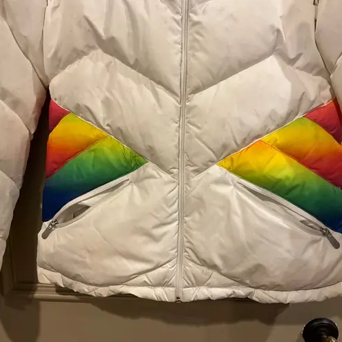 PERFECT MOMENT Apres Duvet Down Coat Ski Snowboard Winter Jacket Large White