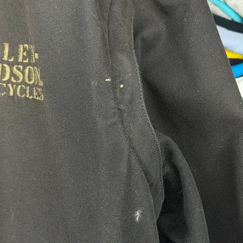 Harley Davidson Vintage  Reversible Convertible Motorcycle Bike Jacket and Vest Sz XL