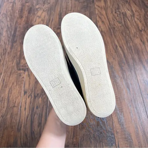 Frye  • Lena Zip Low Sneaker black leather slip on zipper moto