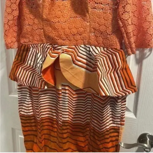 Orange Patterned three