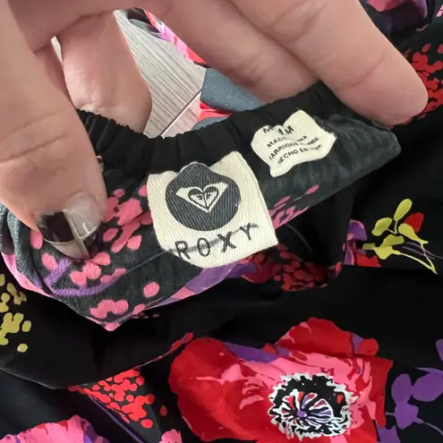 Roxy  Boho Floral Sleeveless Beach Sundress with Cutout Back Womens Size Medium