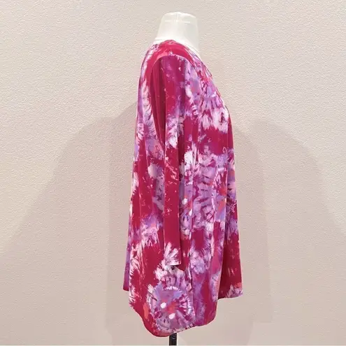 LOGO By Lori Goldstein LOGO X SmileyWorld Pink Combo Shirt Size Medium