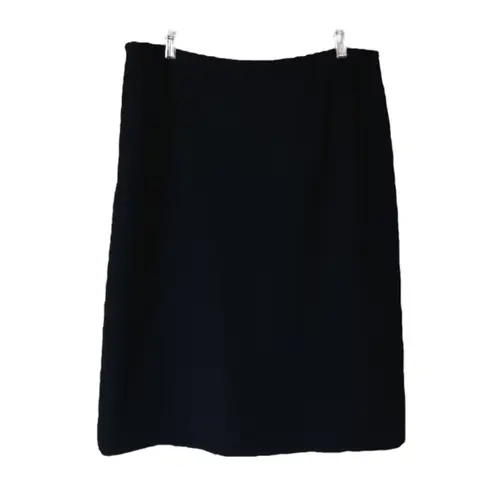 Evan Picone Pencil Skirt Suit Separate Classic Work Lined Solid Black Size 16