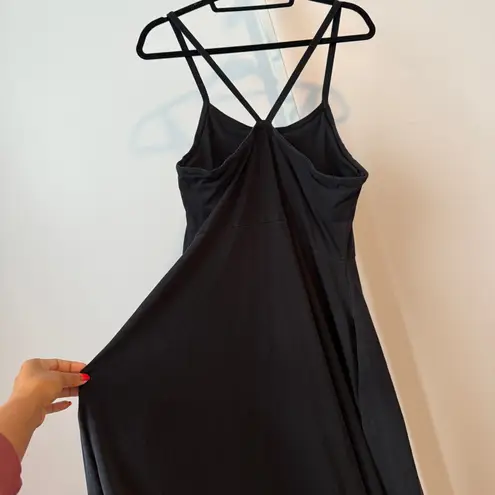 Pact Organic Cotton Midi Dress Black Sleeveless Strappy XL