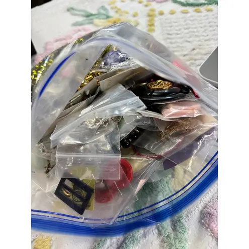 Assorted vintage Womens Jewelry Lot Necklaces Bracelets Earrings Charms Pins Brown