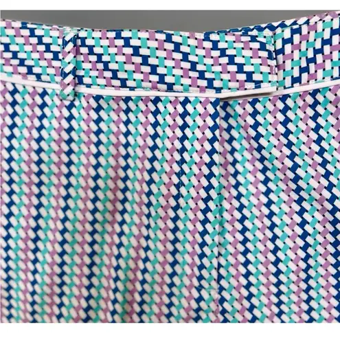 Lady Hagen Basketweave White Multicolored Activewear Golf Shorts Pockets NWOT