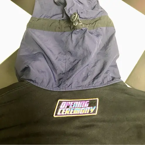 Opening Ceremony Hybrid Sweatshirt Windbreaker Hoodie Oversized Graphic Logo szL