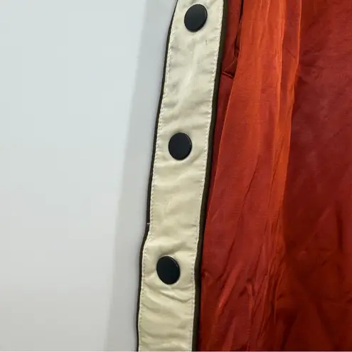 Scotch & Soda Popper Track Tear Away Satin pants rust orange women's S Small