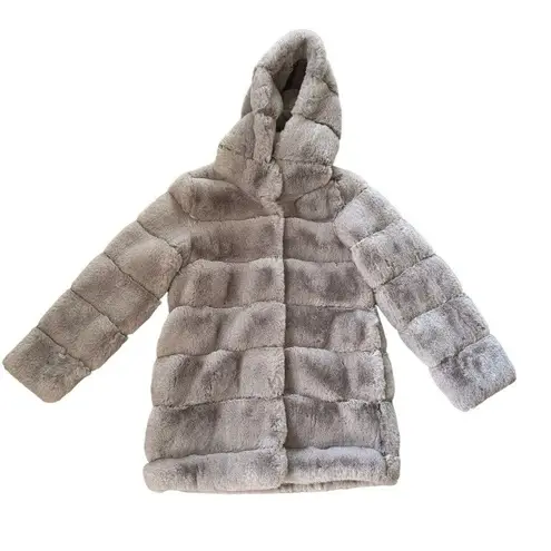 BCBG Max Azria Felicia Faux Fur Hooded Coat