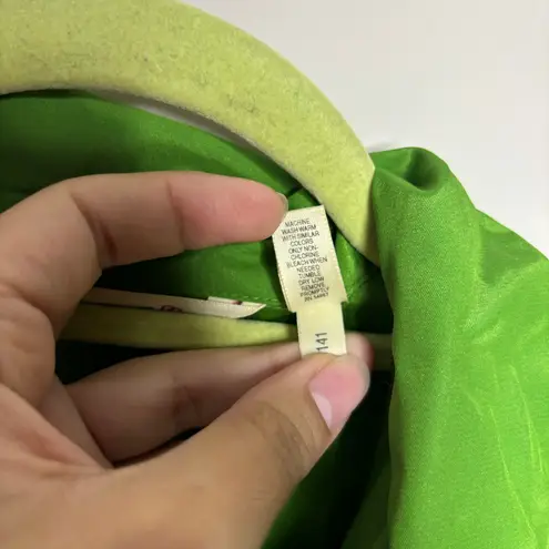 Victoria's Secret  Green Vintage Satin Blouse Sz S