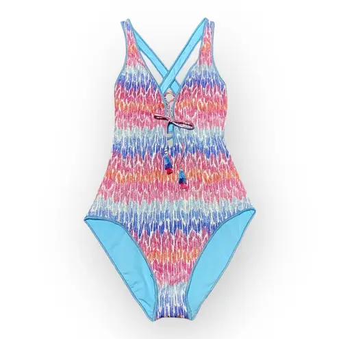 Becca Joshua Tree Plunge One-Piece Swimsuit Size Small NWT Adjustable Tie Back - Image 3