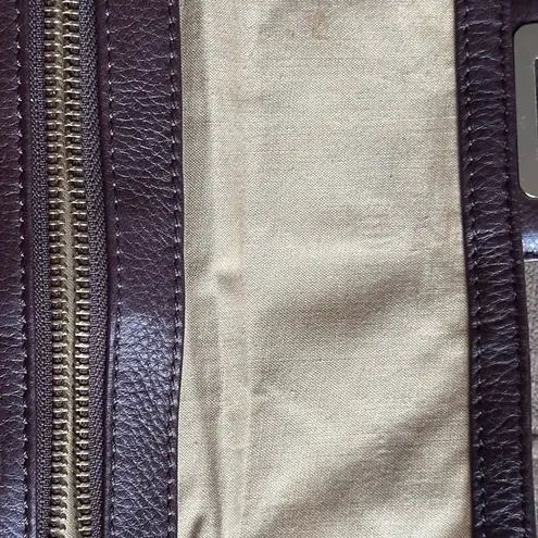 ELLIOTT LUCCA Leather brown Woven Envelope Rectangle Flip Handbag Clutch purse