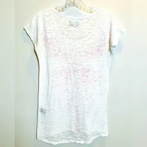 Torn By Ronny Kobo Lightweight Graphic Tee Women's XS White Red Birds