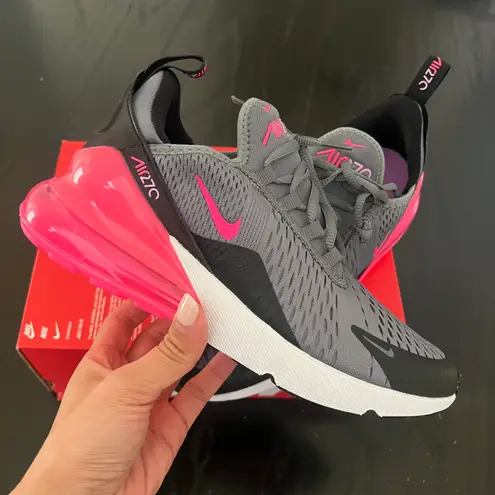 Nike New  Air Max 270 GS Smoke Grey Hyper Pink