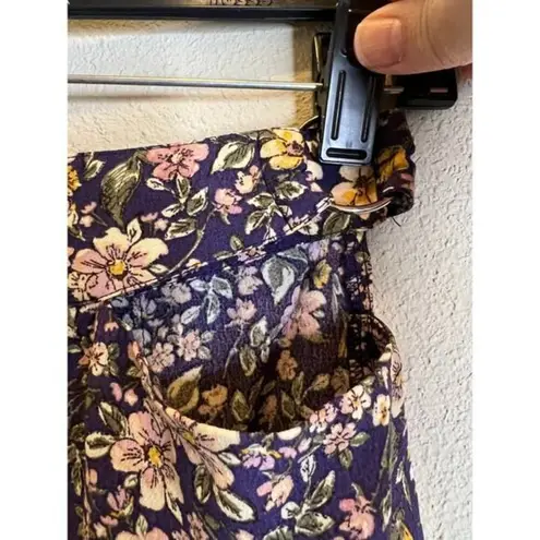 Elodie Floral Mini Skirt, Womens Size S, Purple, Yellow, Pink, Casual
