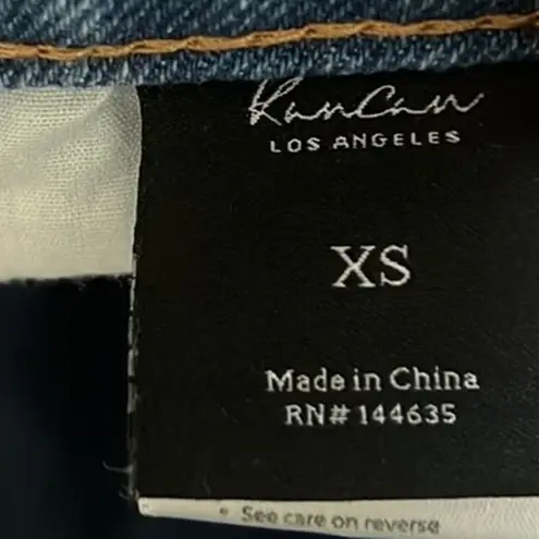 KanCan Bermuda Jean Shorts Womens XS Light Was Denim Distressed Boyfriend Grunge Blue