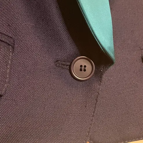 Smythe Les Vestes Navy & Teal Crop Blazer Blue Size 4